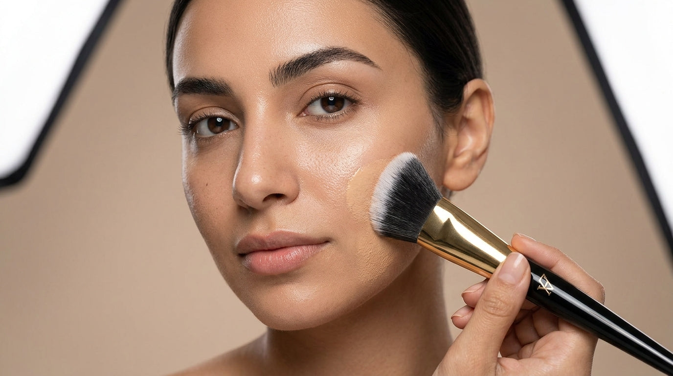 FADIA ALI Luxury Foundation Brush for building coverage with liquid or cream to powder foundation application